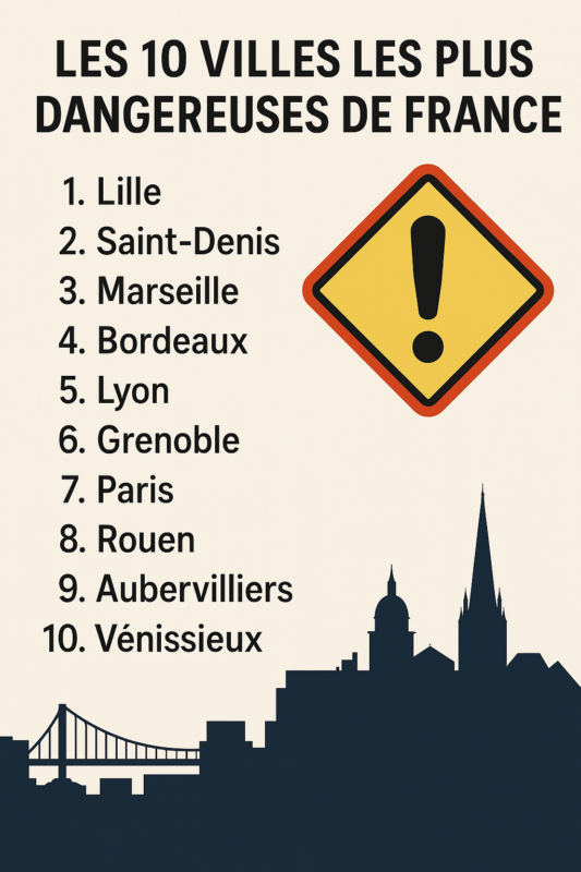 Les 10 villes les plus dangereuses de France : le classement