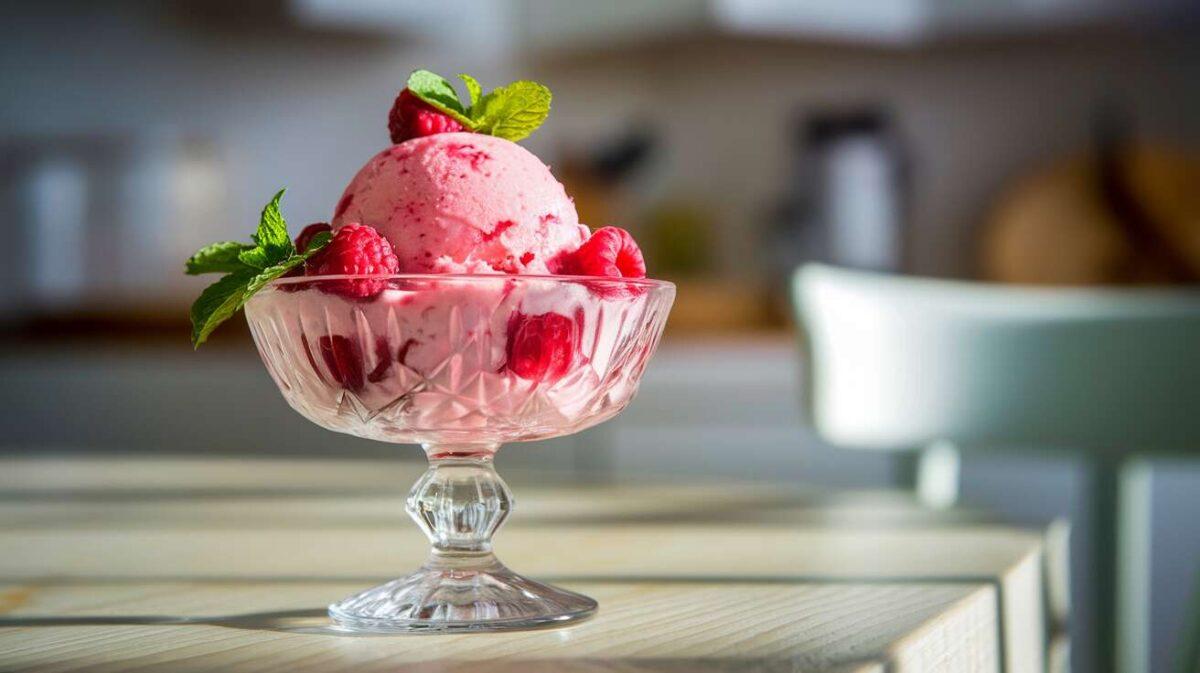 Sorbet Framboise Express : recette Sans Machine en 1 Minute