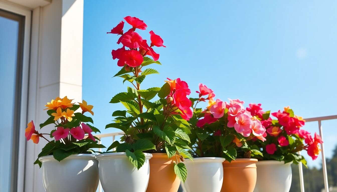 Installer des bégonias tubéreux : conseils pour un balcon éclatant
