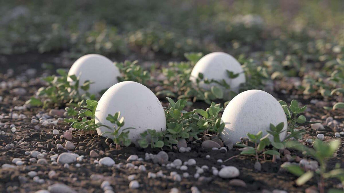 Oeufs blancs dans la terre : que faire ?