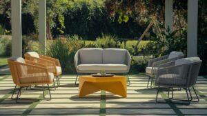 Mobilier extérieur tendance 2026 : bois et métal