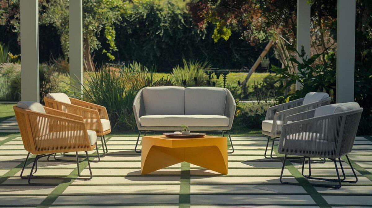 Mobilier extérieur tendance 2026 : bois et métal